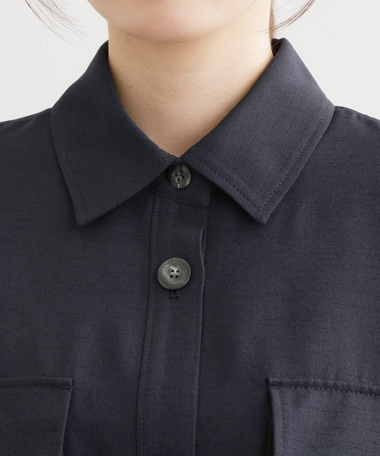 リフレクト Reflect ◆リネンライクシャツブルゾン （ライトグレー(011)） ライトグレー(011)