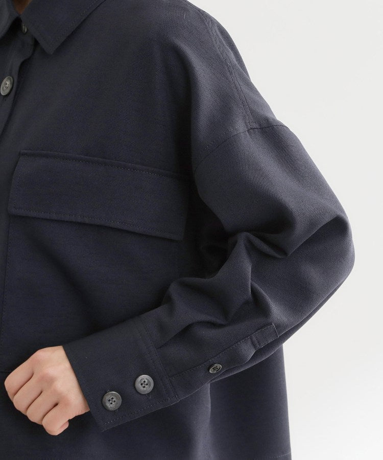 リフレクト Reflect ◆リネンライクシャツブルゾン （ライトグレー(011)） ライトグレー(011)