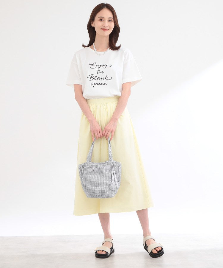 リフレクト Reflect ◆【接触冷感】ラインアート刺繍Tシャツ （ホワイト(102)） ホワイト(102)