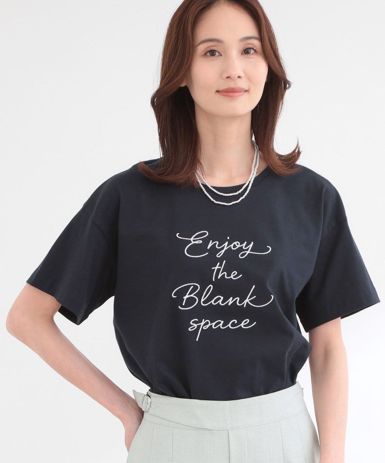 リフレクト Reflect ◆【接触冷感】ラインアート刺繍Tシャツ （ホワイト(102)） ホワイト(102)