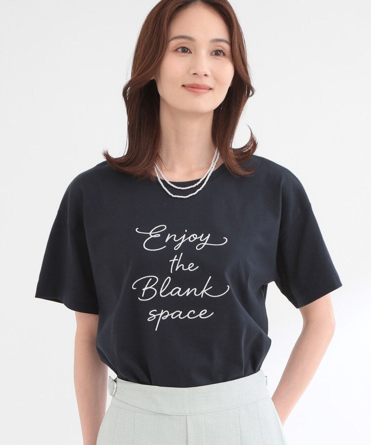 リフレクト Reflect ◆【接触冷感】ラインアート刺繍Tシャツ （ホワイト(102)） ホワイト(102)