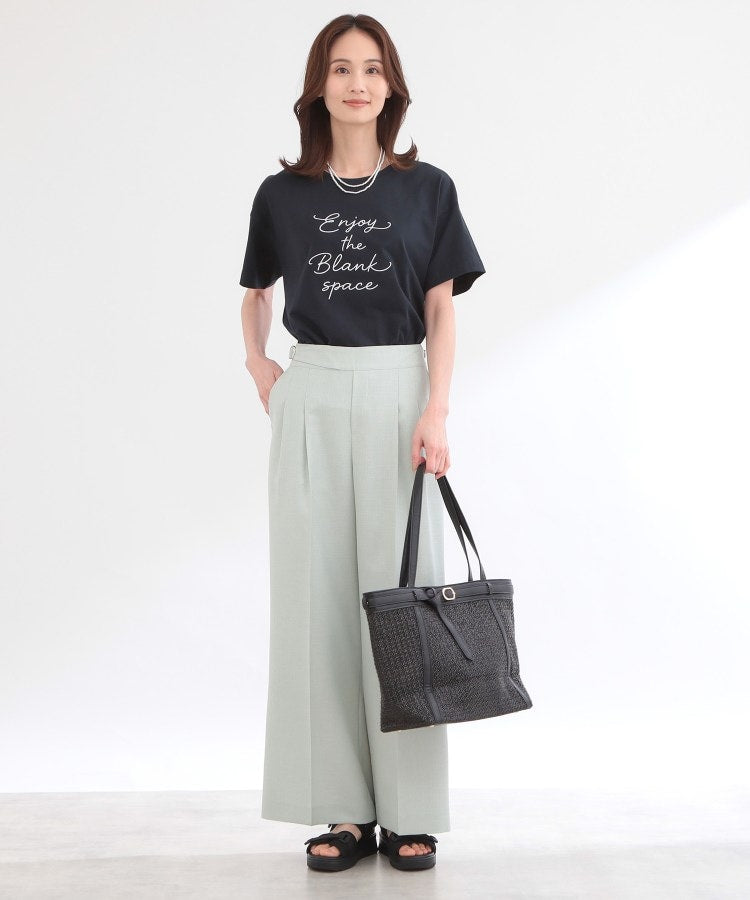 リフレクト Reflect ◆【接触冷感】ラインアート刺繍Tシャツ （ホワイト(102)） ホワイト(102)