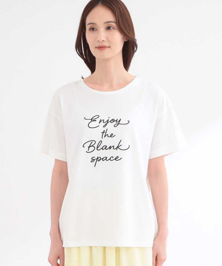 リフレクト Reflect ◆【接触冷感】ラインアート刺繍Tシャツ （ホワイト(102)） ホワイト(102)