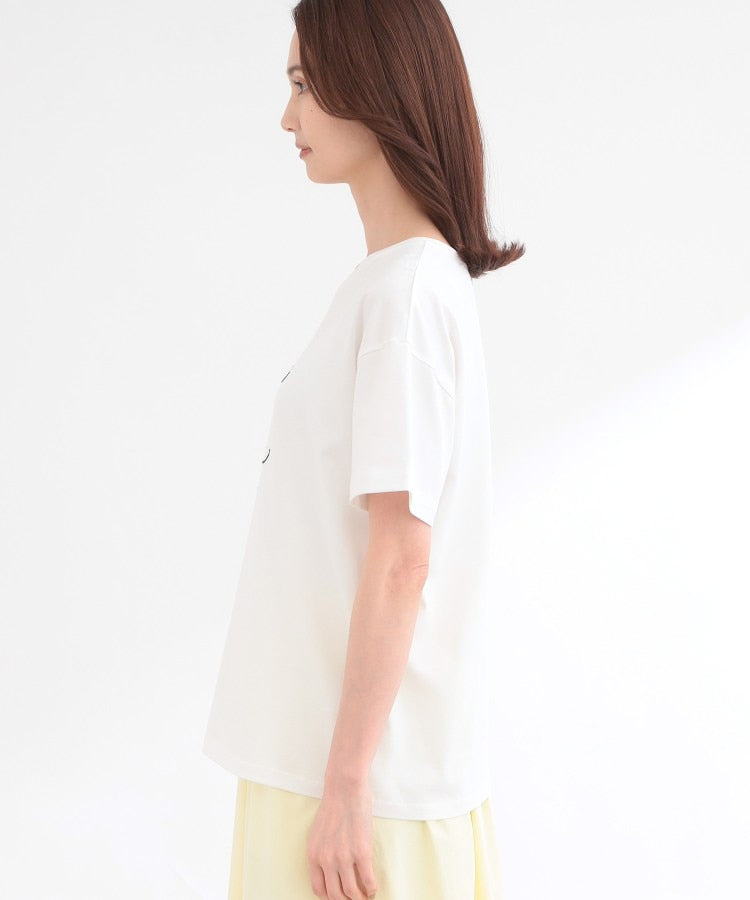 リフレクト Reflect ◆【接触冷感】ラインアート刺繍Tシャツ （ホワイト(102)） ホワイト(102)