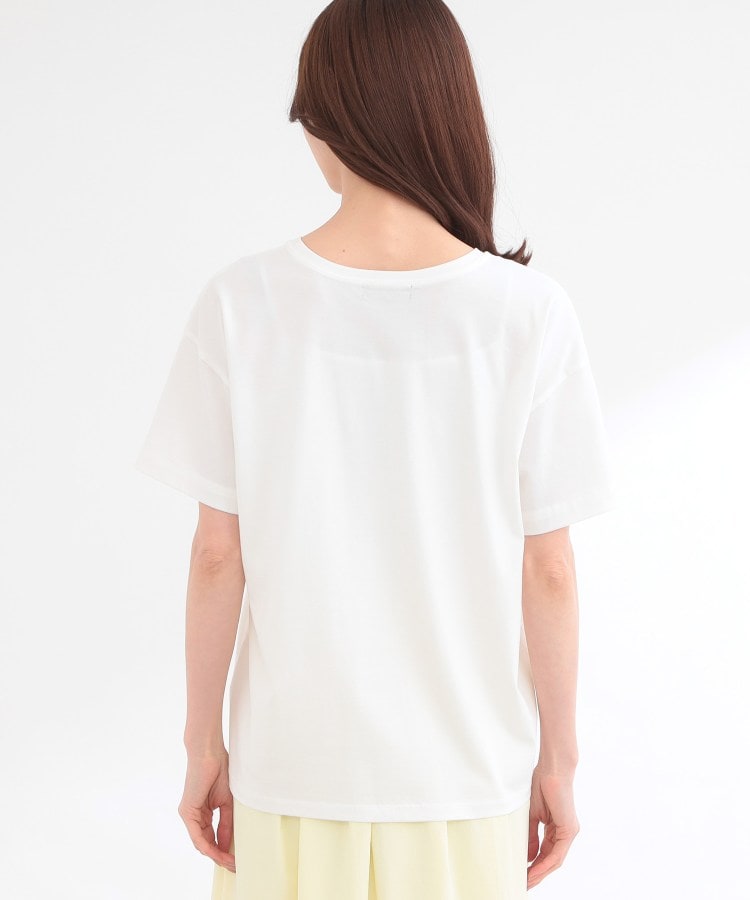 リフレクト Reflect ◆【接触冷感】ラインアート刺繍Tシャツ （ホワイト(102)） ホワイト(102)