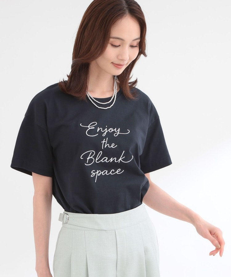 リフレクト Reflect ◆【接触冷感】ラインアート刺繍Tシャツ （ホワイト(102)） ホワイト(102)