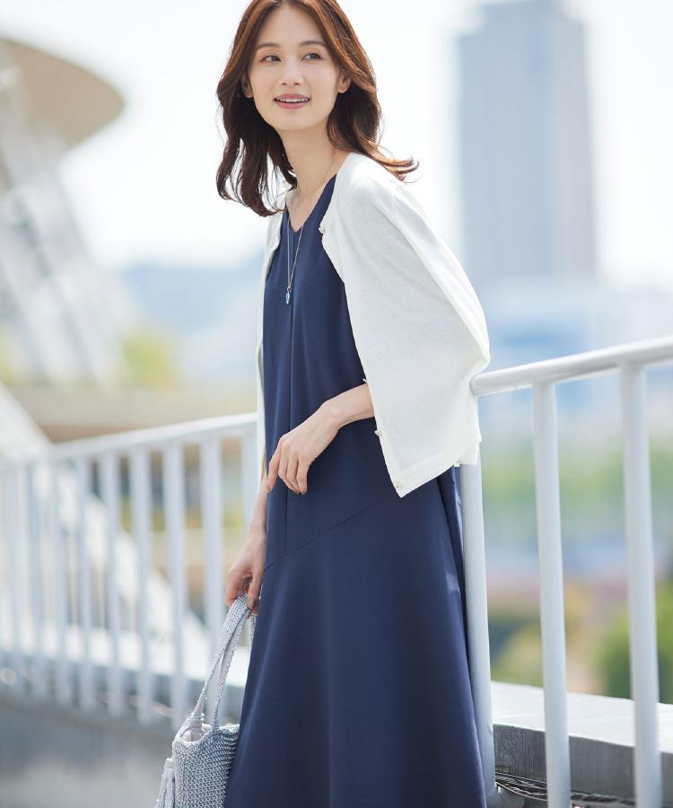 リフレクト Reflect 七分袖ニットカーディガン （ライトイエロー(030)） ライトイエロー(030)
