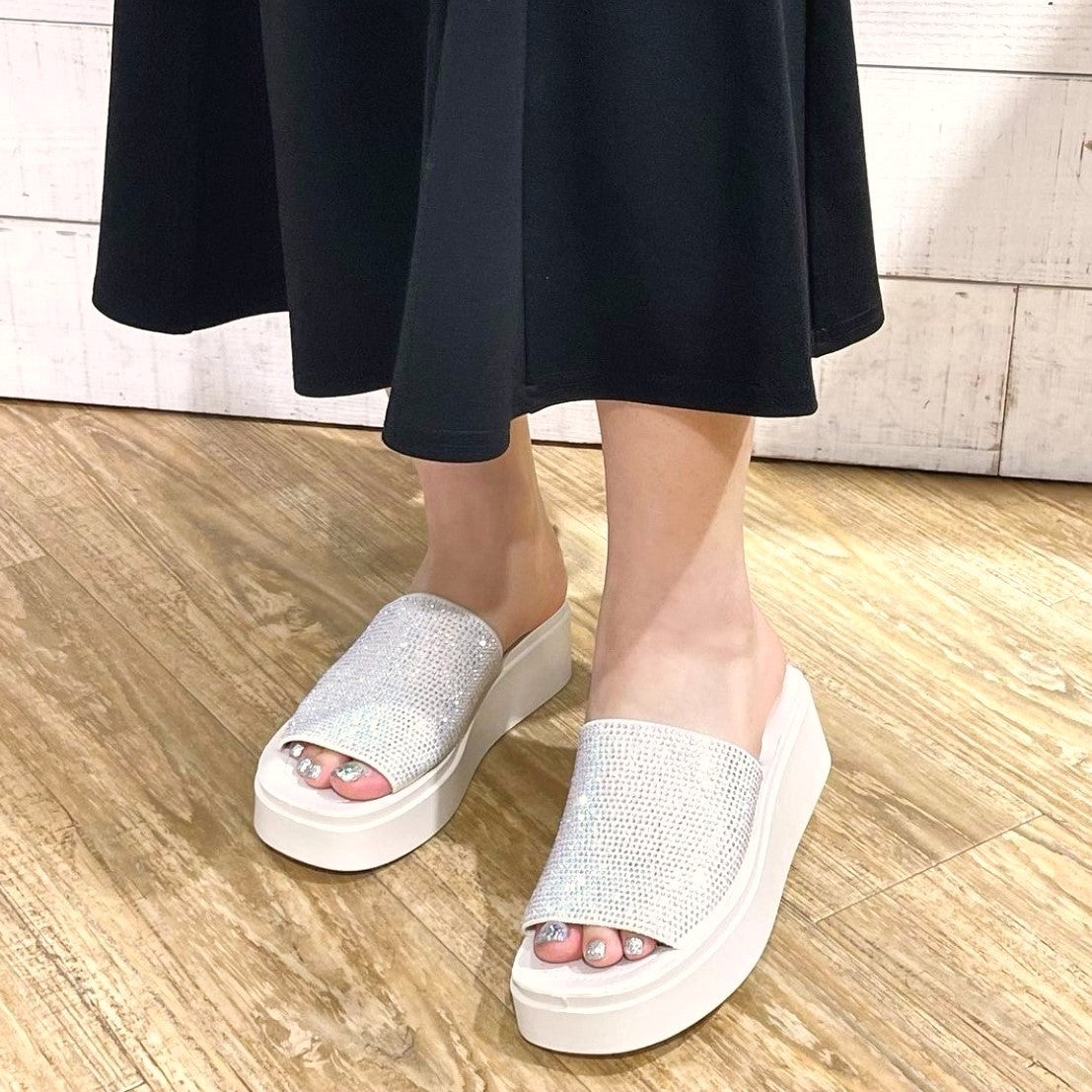 REZOY 【24SS New Collection】 Upper Stone Thick Sole Flat Sandals