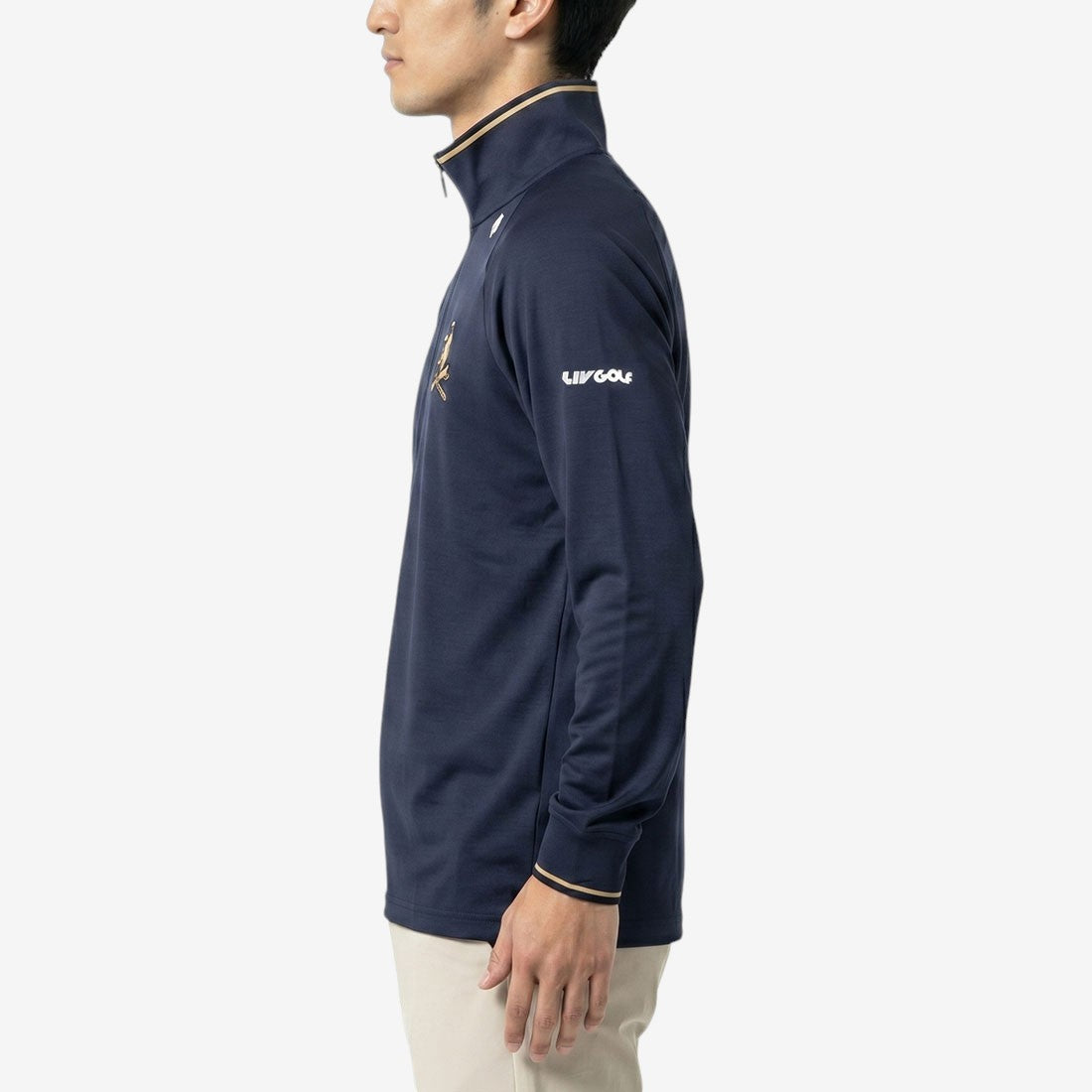 ジップ プルオーバー  / LS 1/4 ZIP PULLOVER WTIPPING （ネイビー） ネイビー