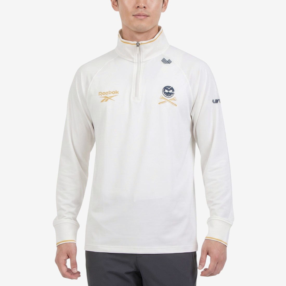 ジップ プルオーバー  / LS 1/4 ZIP PULLOVER WTIPPING （チョーク） チョーク