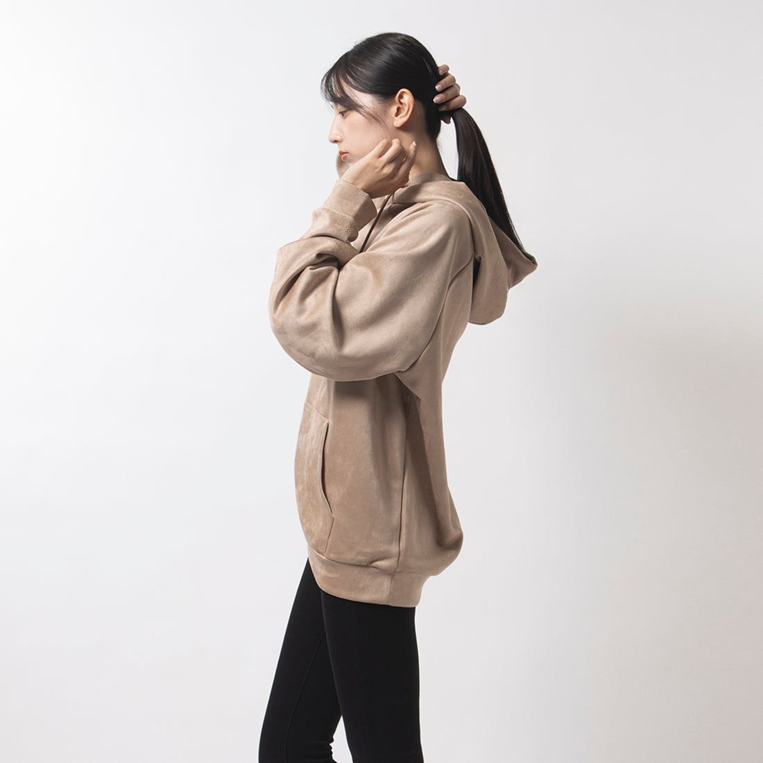 スエードライク フーディー / SUEDE LIKE HOODIE