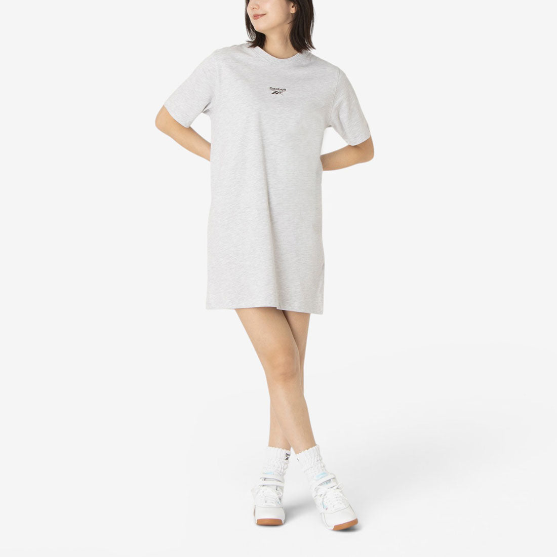 オーバーサイズ Tシャツドレス / ID OVERSIZED T-SHIRT DRESS （グレー） グレー