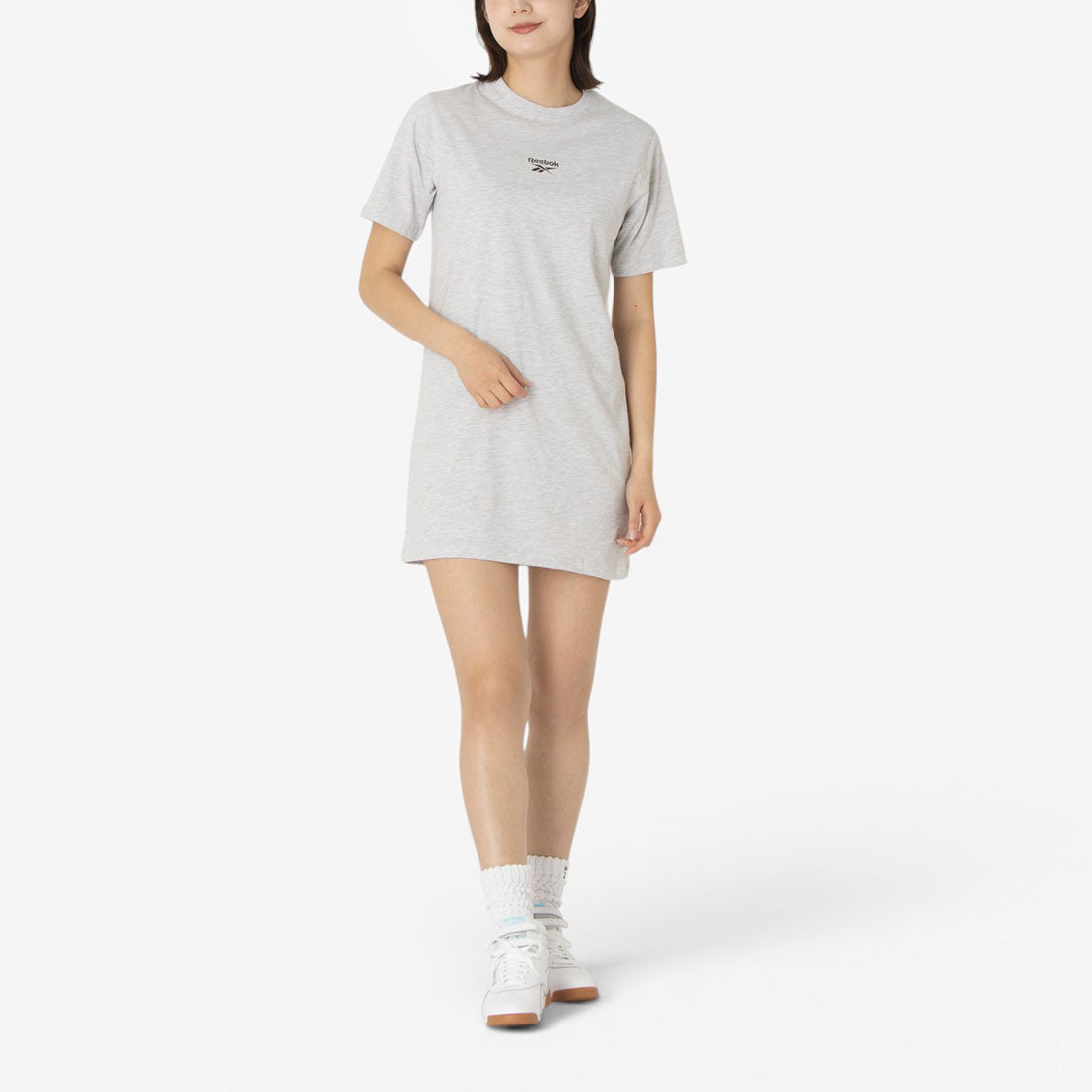 オーバーサイズ Tシャツドレス / ID OVERSIZED T-SHIRT DRESS （グレー） グレー