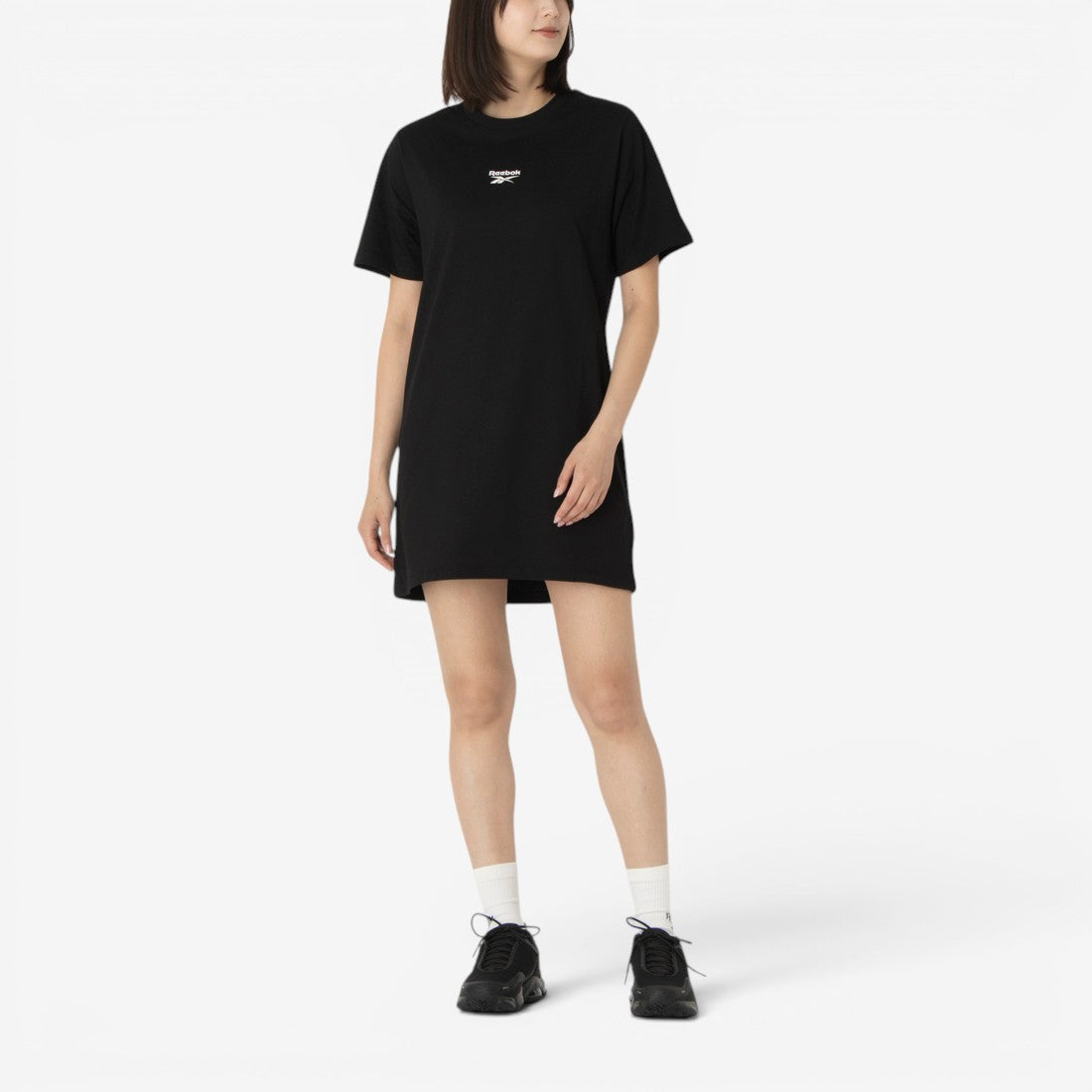 オーバーサイズ Tシャツドレス / ID OVERSIZED T-SHIRT DRESS （ブラック） ブラック