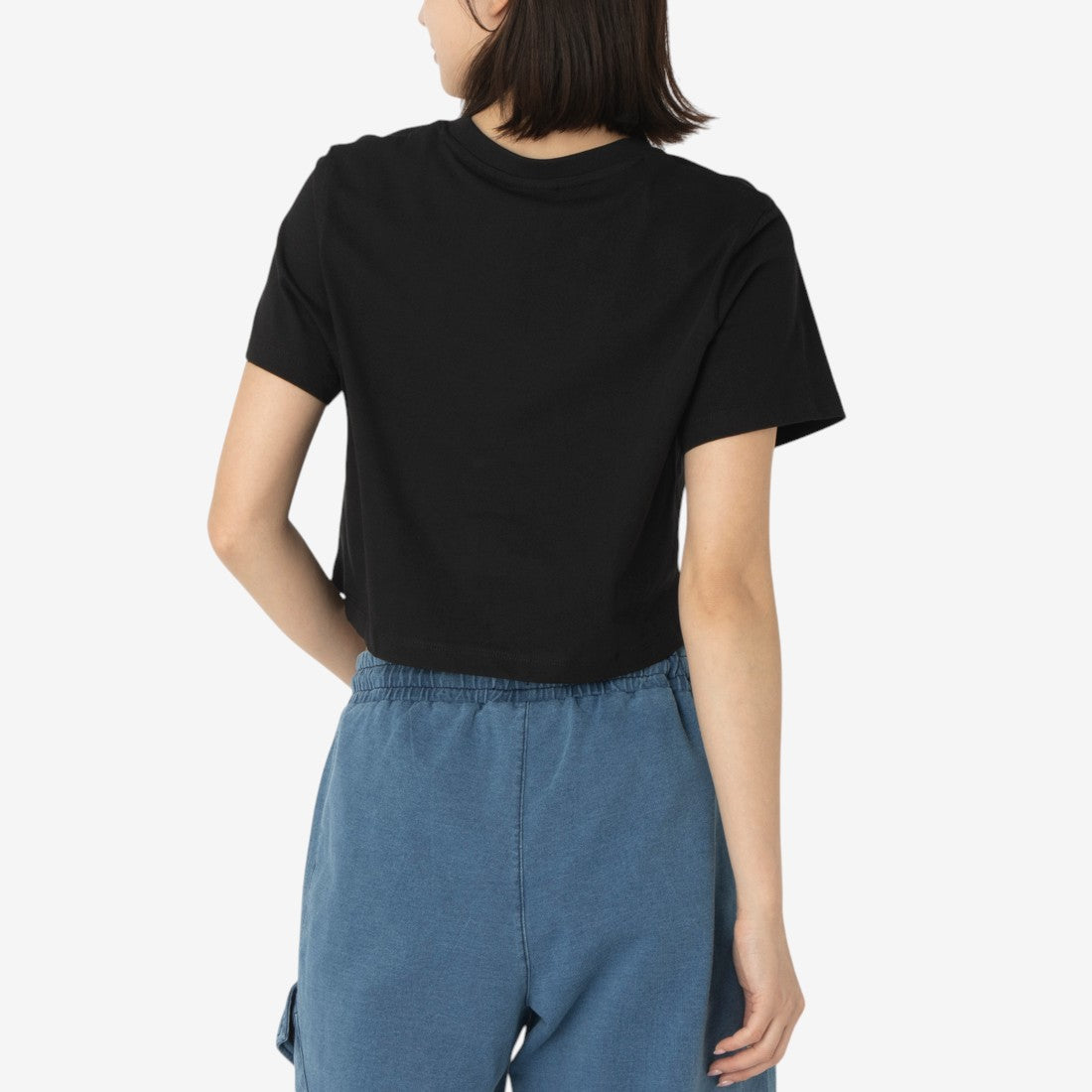 2カラーロゴ クロップド Tシャツ / SADIE 2 COLOUR LOGO CRW CROPPED SS TEE （ブラック） ブラック