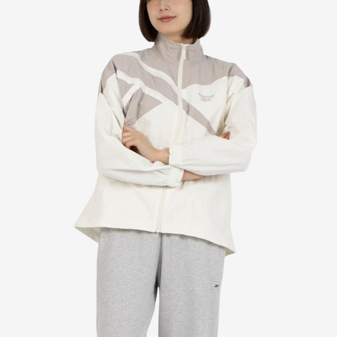 オープンヘム ベクター トラックジャケット / OPEN HEM VECTOR TRACK JACKET （チョーク/グレー） チョーク/グレー