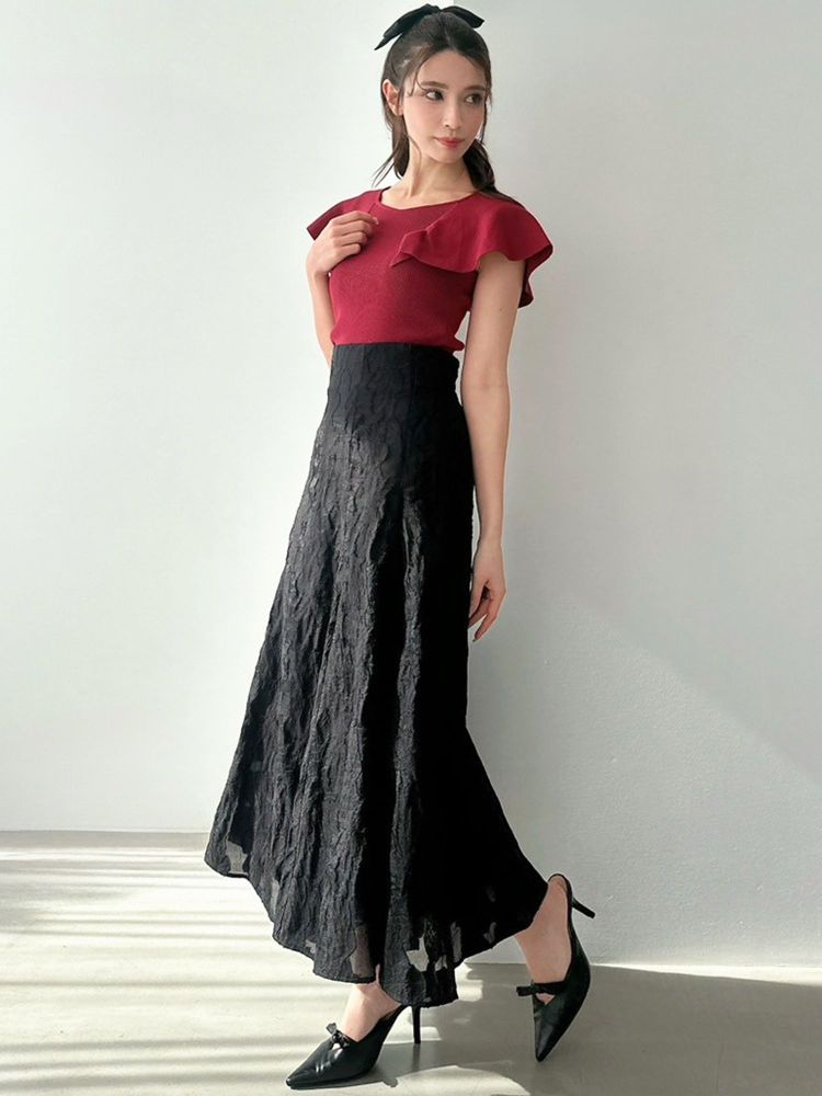 RESEXXY Sheer Flower Skirt