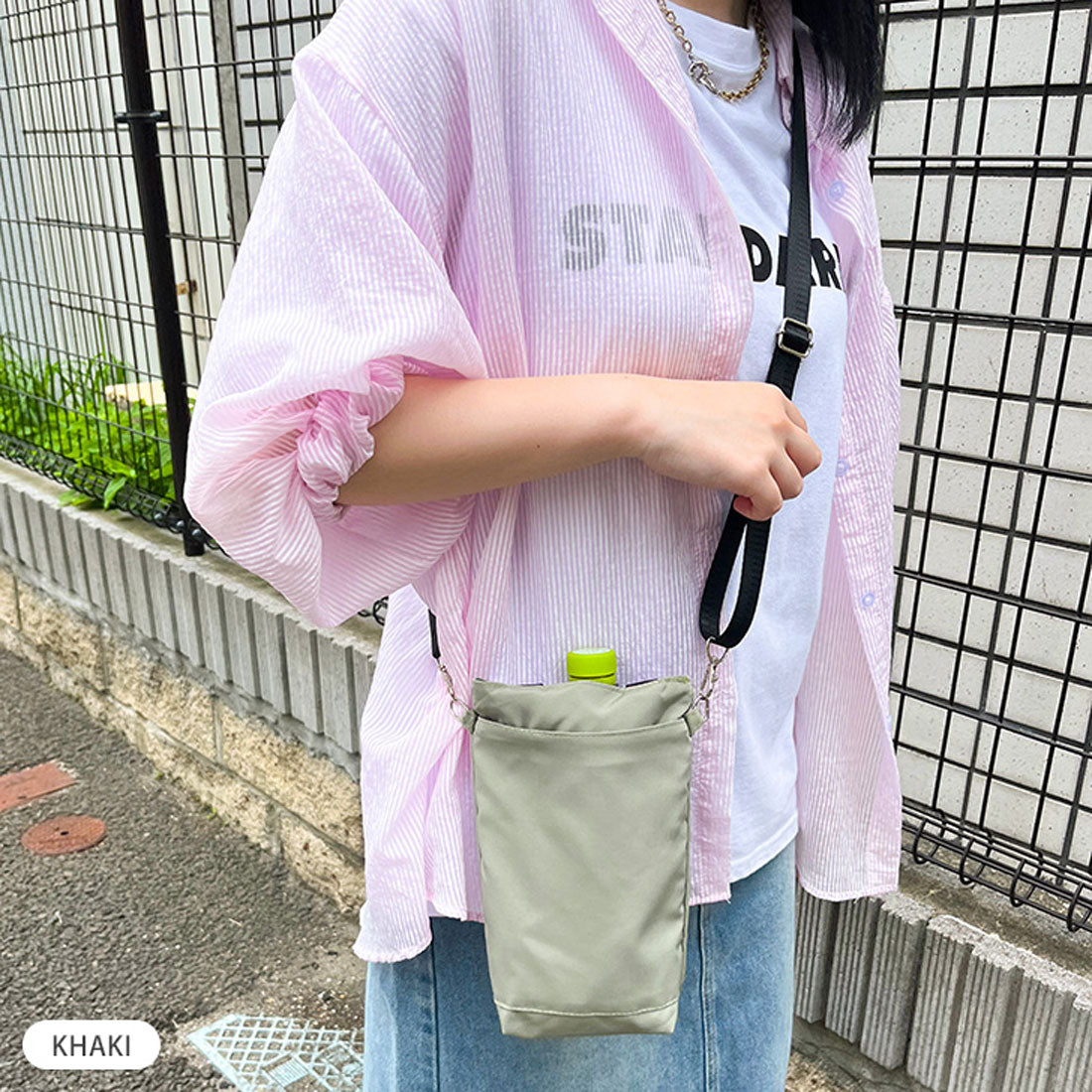 Real Style Tote Bag Shoulder Bag Insulated Lightweight Small Women's Men's Handbag Bottle Holder Water-Resistant Shoulder Carry Crossbody Water Bottle