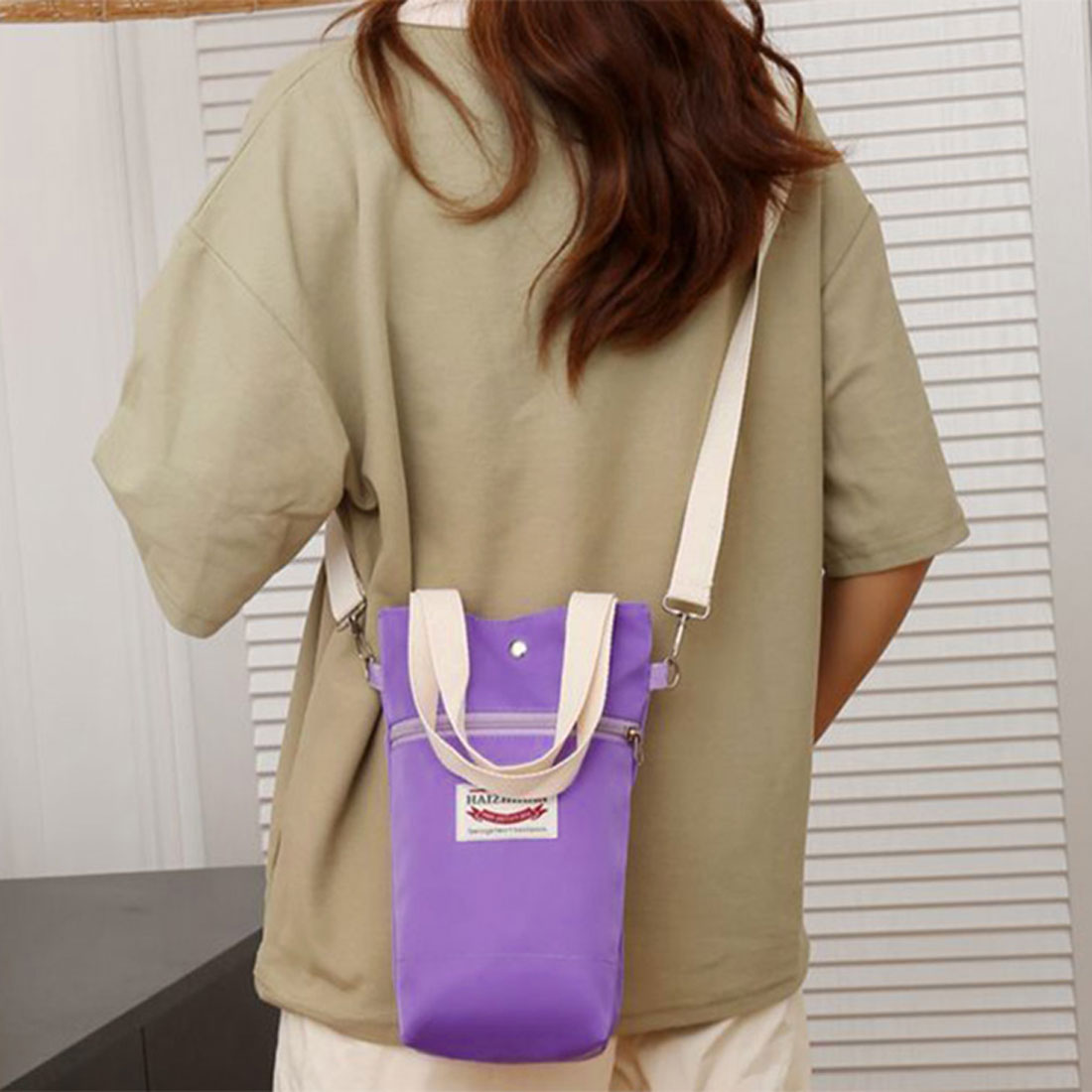 リアルスタイル REAL STYLE ショルダーバッグ トート サコッシュ ミニ サブ ハンド レディース メンズ 小さめ 軽い 2way 肩掛け 斜めがけ かわいい おしゃれ,パープル