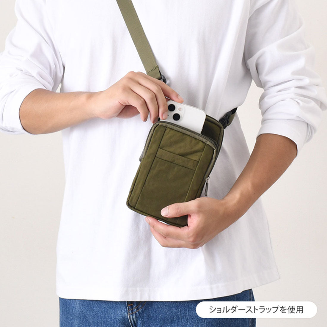 Real Style Belt Pouch for Men Small Item Holder Smartphone Stylish Shoulder Crossbody Mini Bag Waist Hip Water-Repellent Nylon Military 3way