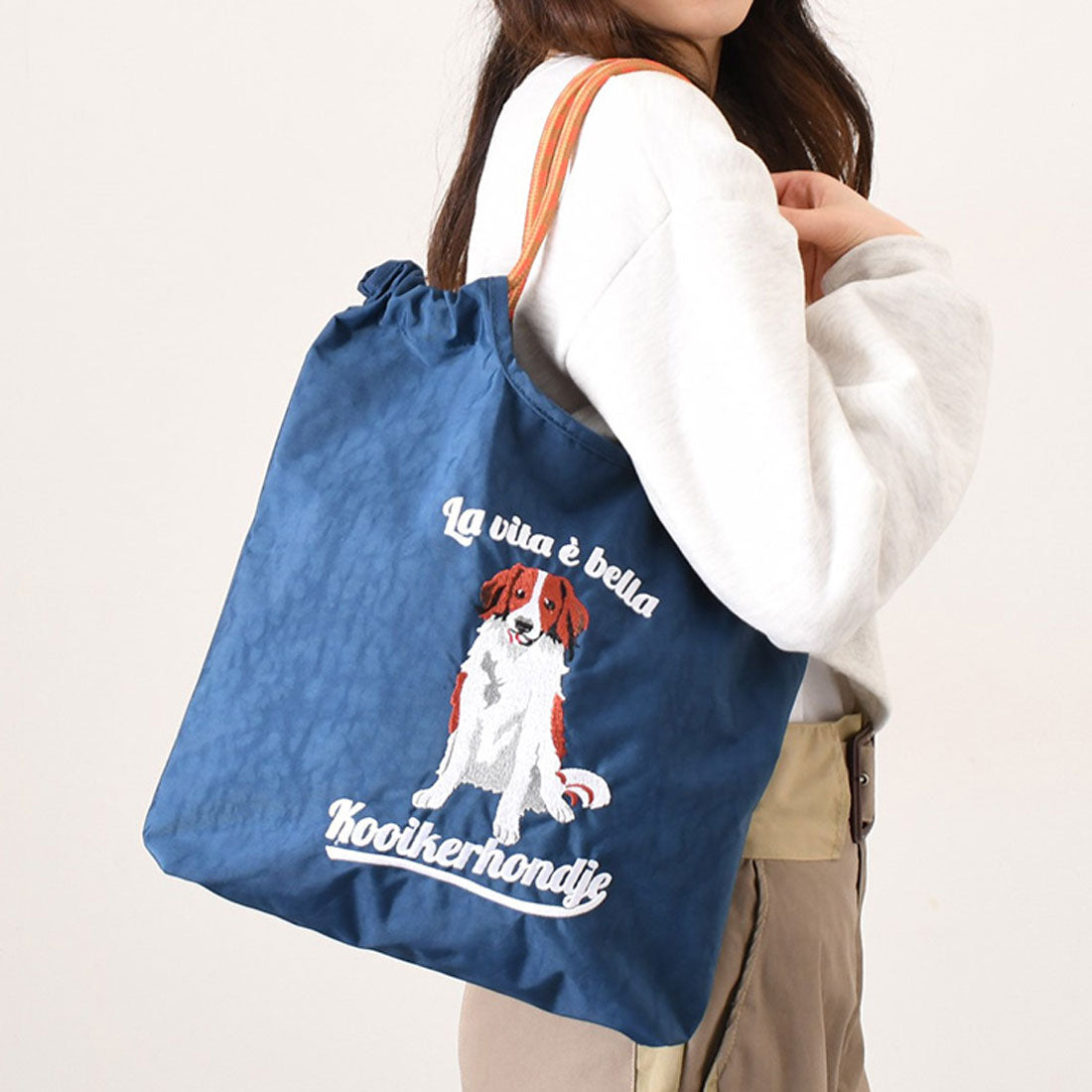 リアルスタイル REAL STYLE SOBIA 肩背包 手提包 手提袋 女士 a4尺寸 輕便 大型 大容量 尼龍 動物刺繡 貓 狗 動物 肩背 可愛