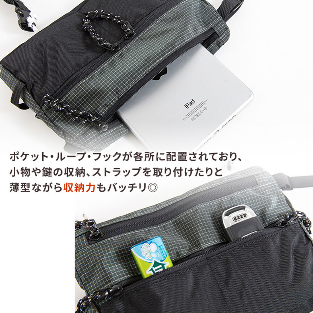 リアルスタイル REAL STYLE ショルダーバッグ サコッシュ メンズ レディース 軽い 小さい 軽量 ナイロン 斜めがけ 肩掛け ポーチ 小物入れ 収納 ミニ おしゃれ