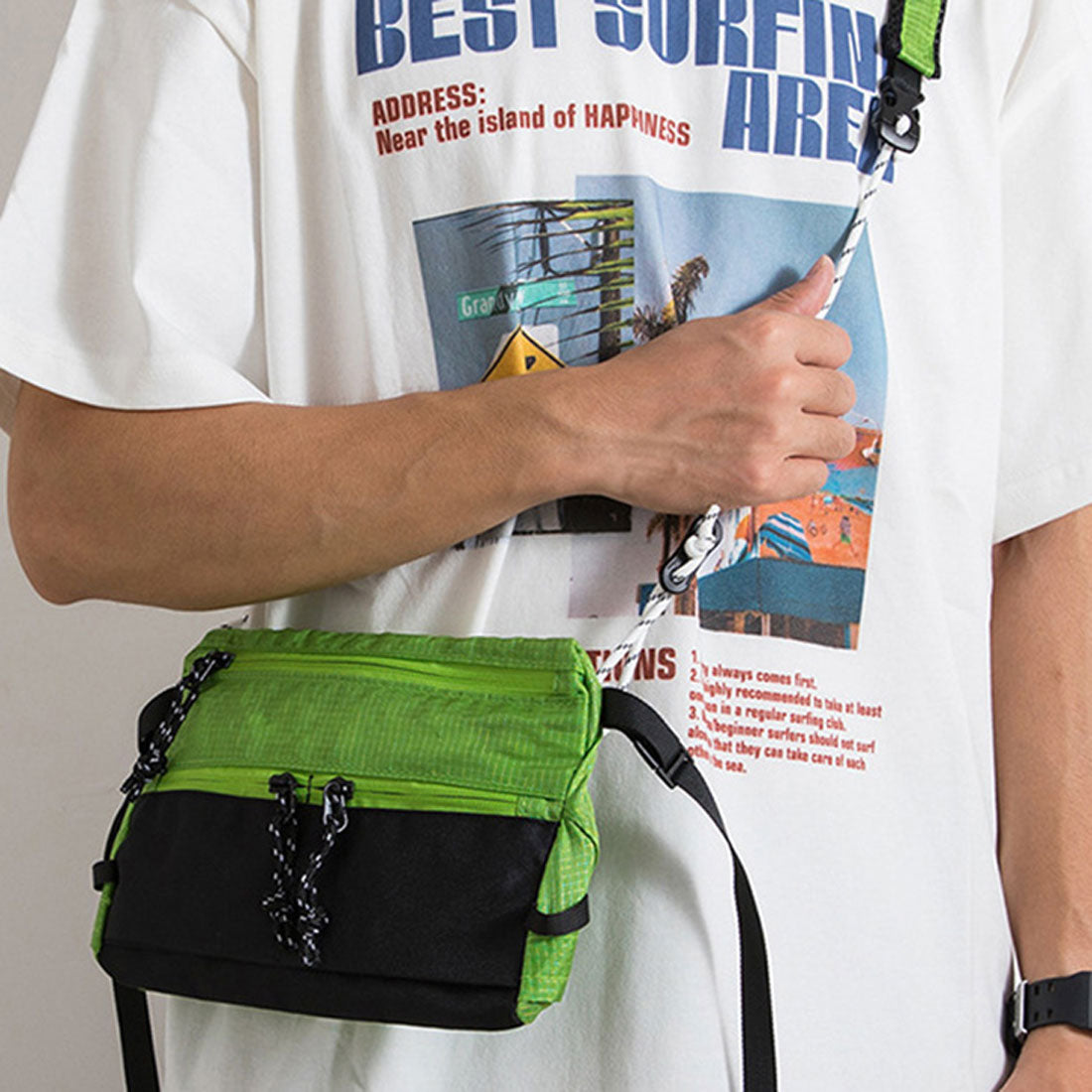 リアルスタイル REAL STYLE ショルダーバッグ サコッシュ メンズ レディース 軽い 小さい 軽量 ナイロン 斜めがけ 肩掛け ポーチ 小物入れ 収納 ミニ おしゃれ