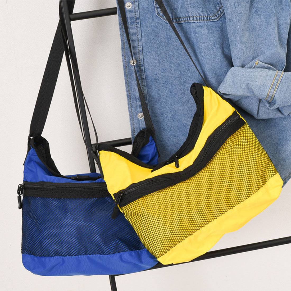 Real Style Shoulder Bag for Men and Women, Lightweight, Small, nylon, Crossbody, Shoulder Carry, Pouch, Small Item Holder, Mesh, Mini, Stylish, Casual