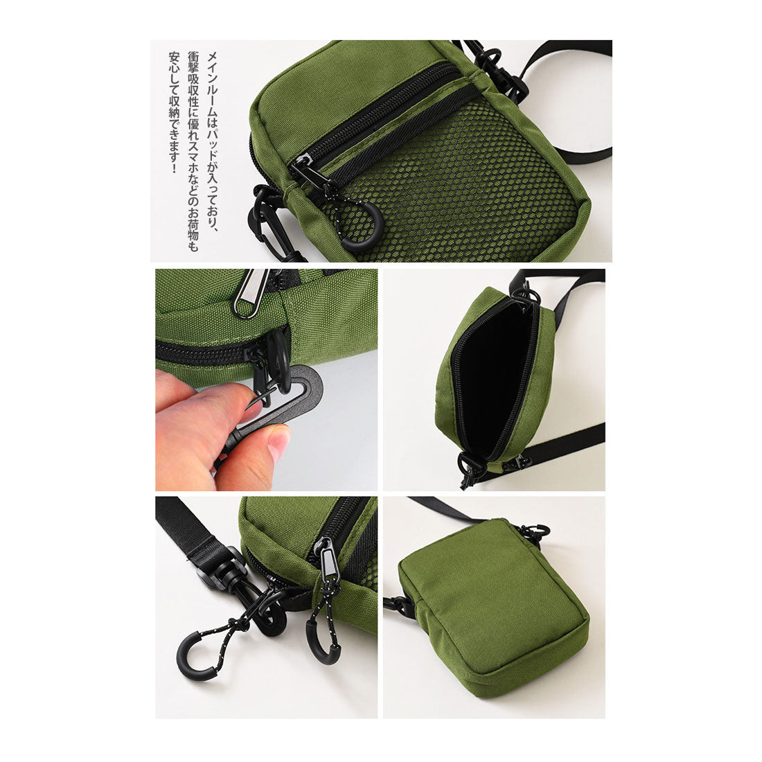 リアルスタイル REAL STYLE ショルダーバッグ レディース メンズ 小さめ 斜めがけ 肩掛け 軽量 ミニ ナイロン ポーチ サコッシュ ポシェット 小物入れ スマホ おしゃれ アウトドア 収納 メッシュポケット