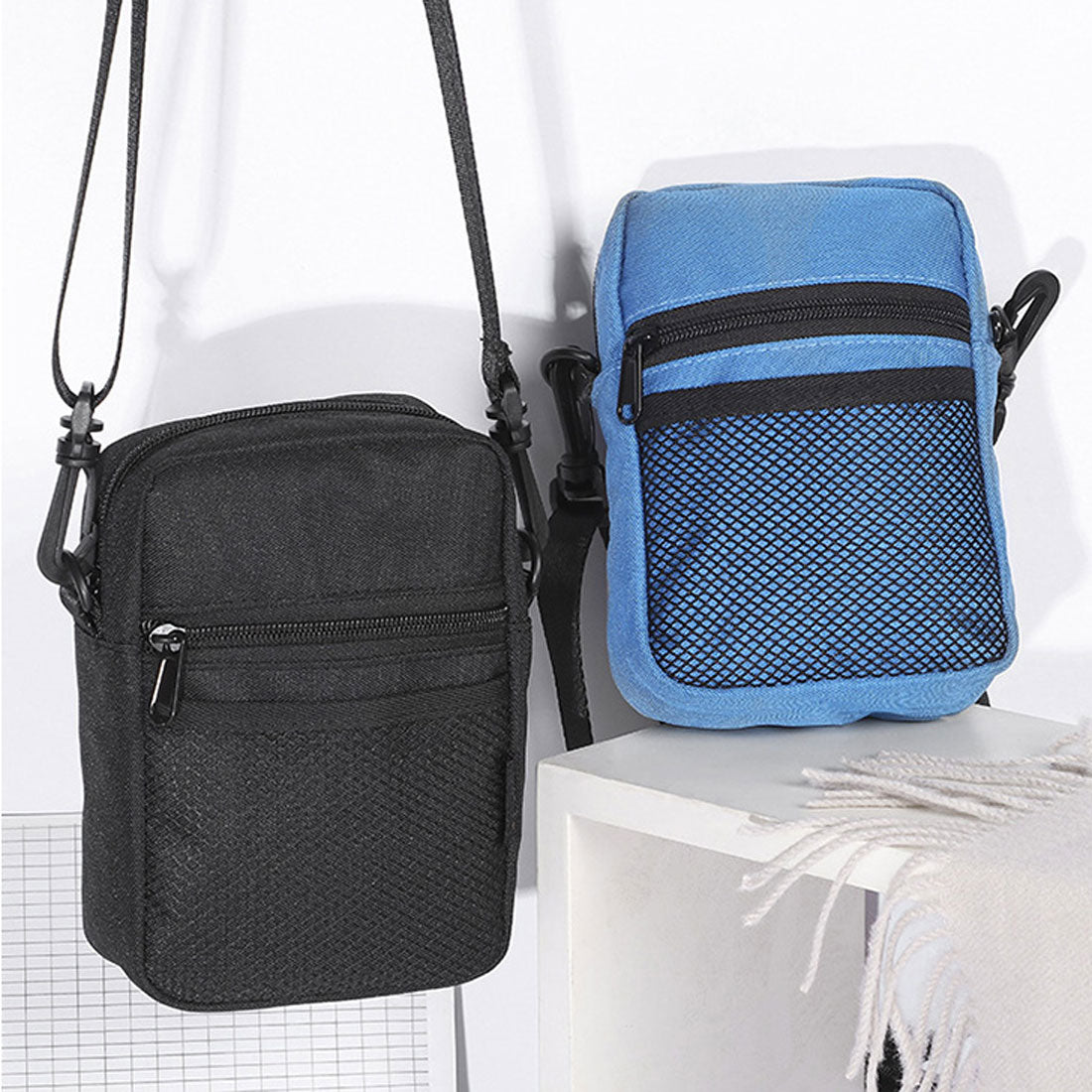 リアルスタイル REAL STYLE ショルダーバッグ レディース メンズ 小さめ 斜めがけ 肩掛け 軽量 ミニ ナイロン ポーチ サコッシュ ポシェット 小物入れ スマホ おしゃれ アウトドア 収納 メッシュポケット