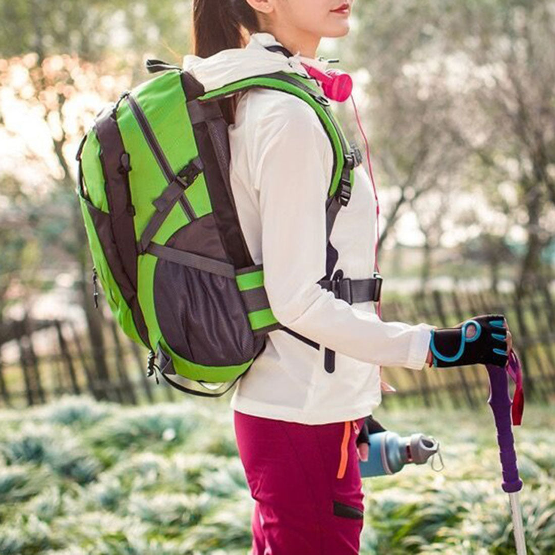 リアルスタイル REAL STYLE リュック バックパック メンズ レディース 大容量 35L 軽量 アウトドア 登山 釣り スポーツ 防災 旅行 A4 ナイロン おしゃれ 撥水 （グリーン） グリーン