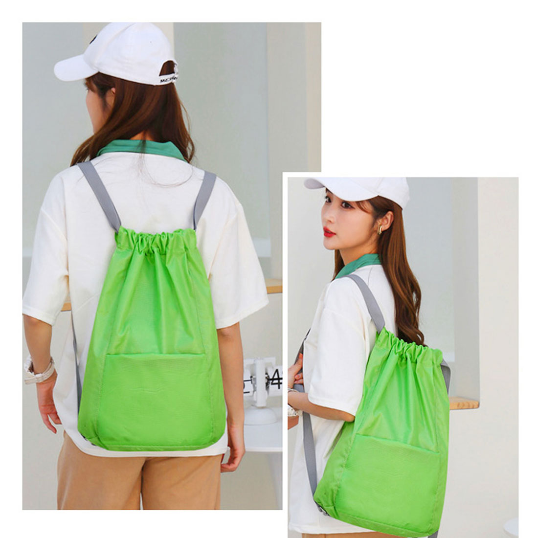 リアルスタイル REAL STYLE ナップサック リュック レディース メンズ 軽い 軽量 大容量 a4 おしゃれ ナイロン 15L ナップザック 撥水 通勤 通学 スポーツ （ブラック） ブラック