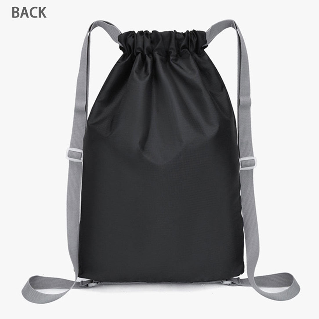 リアルスタイル REAL STYLE ナップサック リュック レディース メンズ 軽い 軽量 大容量 a4 おしゃれ ナイロン 15L ナップザック 撥水 通勤 通学 スポーツ （ブラック） ブラック