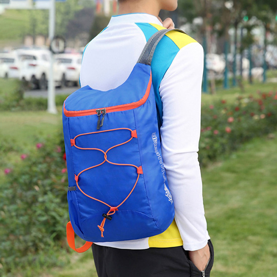 リアルスタイル REAL STYLE リュック メンズ レディース 大容量 折りたたみ 携帯 超軽量 サブバッグ シンプル 15L 旅行 防災 アウトドア おしゃれ A4 ナイロン （ライトグリーン） ライトグリーン