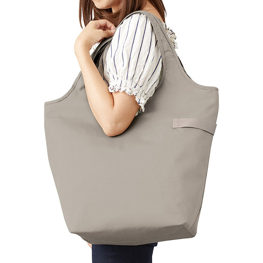 リアルスタイル REAL STYLE エコバッグ 保冷 折り畳み 大容量 マチ広 ファスナー付き MOTTERU モッテル クルリト 保冷バッグ レジカゴ 保温 軽量 買い物 21L （グレー(011)） グレー(011)