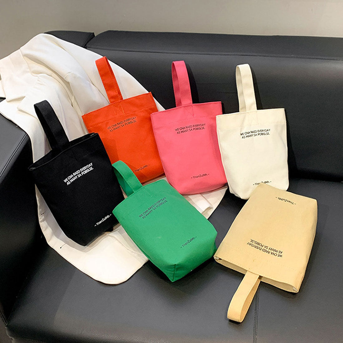 リアルスタイル REAL STYLE ハンドバッグ トートバッグ レディース 帆布 小さめ ミニ 軽量 バケツ型 縦型 ワンハンドル キャンバス おしゃれ 韓国 大人 カジュアル （グリーン） グリーン