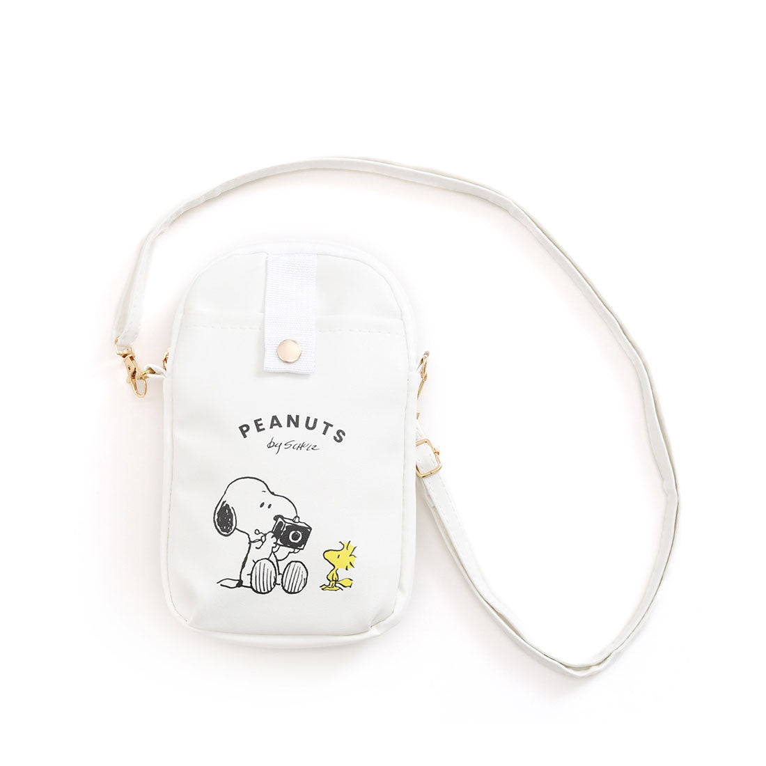 リアルスタイル REAL STYLE スマホショルダーバッグ レディース 斜めがけ 縦型 軽い スヌーピー SNOOPY サコッシュ ポシェット ポーチ キャラクター グッズ （ホワイト） ホワイト