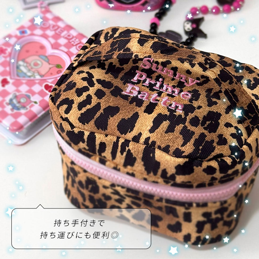 リアルスタイル REAL STYLE 化粧ポーチ 小さめ ミニポーチ 小物入れ レディース メイクポーチ 化粧品 コスメ 収納 持ち運び 自立 マチ広 かわいい レオパード 旅行 （レオパード） レオパード