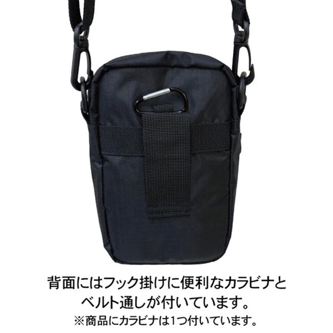 リアルスタイル REAL STYLE ショルダーバッグ メンズ 小さい ベルトポーチ ウエストポーチ 仕事用 ミニショルダー 小物入れ 縦型 軽量 斜めがけ 肩掛け 撥水 シンプル （ブラック） ブラック