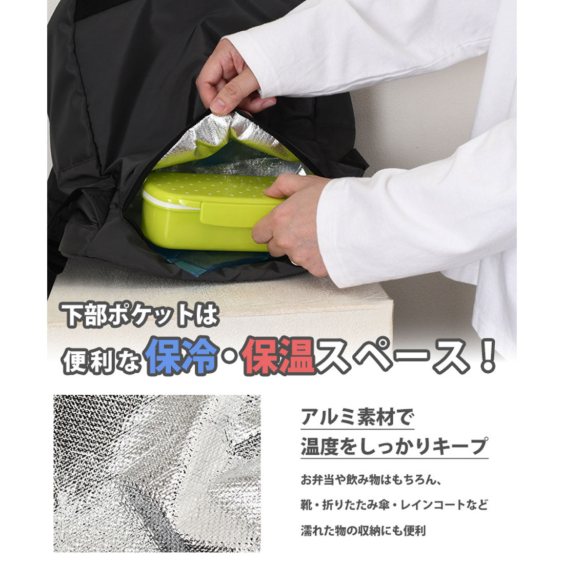 リアルスタイル REAL STYLE 保冷リュック 大容量 リュックサック メンズ レディース 軽量 a4 保冷バッグ 保温 夏 chou-porte 撥水 アウトドア レジャー （ブラック） ブラック