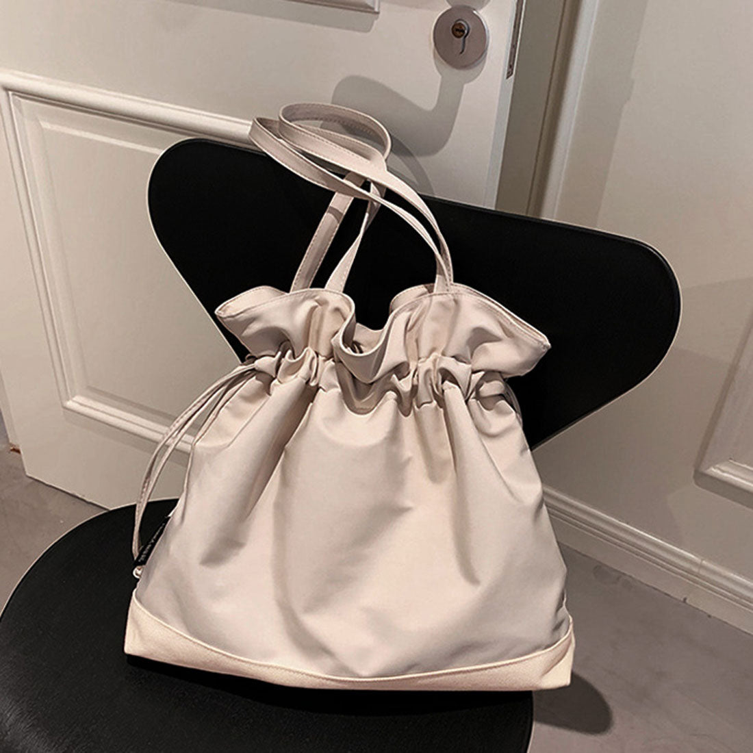 REAL STYLE Tote Bag A4 Lightweight Oshikatsu Fan Live Jumbo Uchiwa Drawstring Simple Sub-bag Cloth Canvas