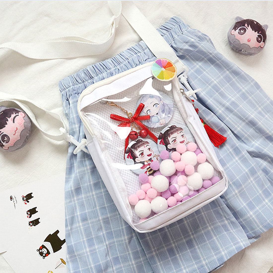 ココナッツ　　　　　　　　　　　　　　　　　　ITADAK鞄 Amazon.com | CHERRY SAUCE Oxford Ita Bag Kawaii Pin Display Chest