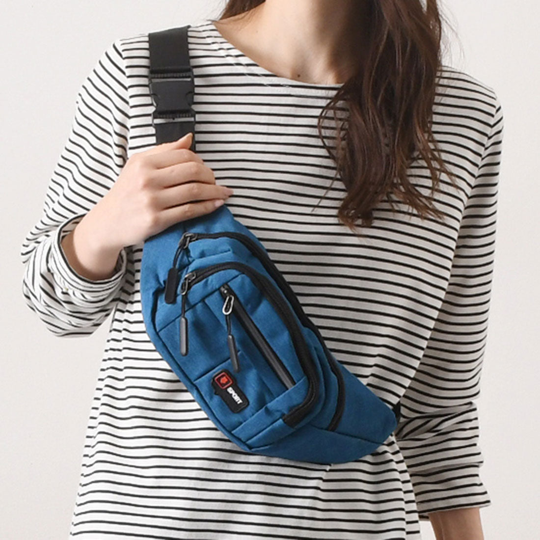 真實的真實風格的身體包腰包男士女士時尚迷你自行車輕巧的臀部肩對角線休閒