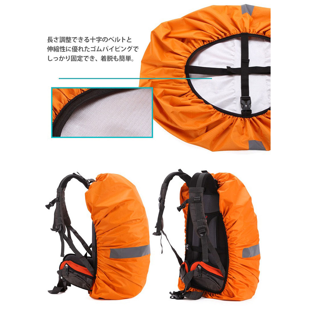 Real Style Backpack Cover Waterproof Rain Cover for Hiking, School, Bicycles, Bags, Randoseru, Backpacks, Rain Gear, Tsuyu, Commuting, Rain Protection
