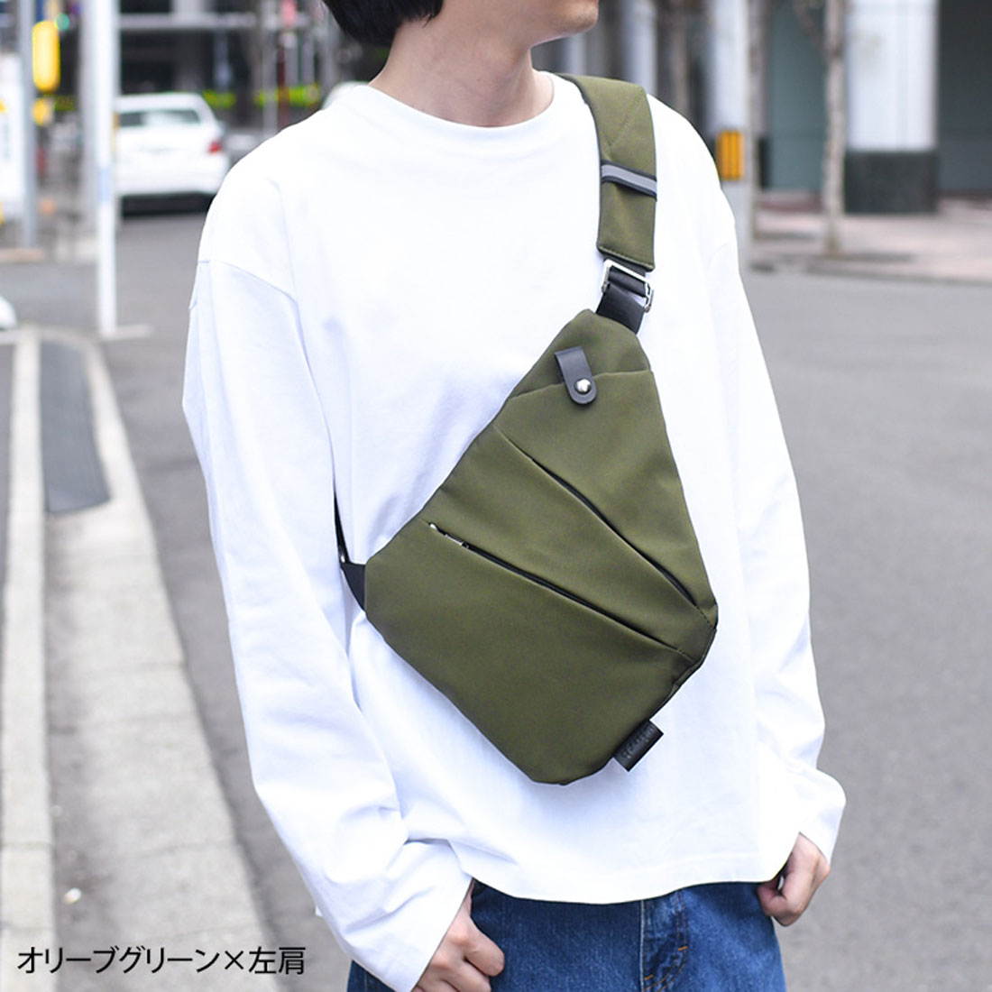 Real Style Body Bag for Men and Women, Water-Resistant, Slim, Multi-Pocket, Small Size A5, Lightweight, Casual, Travel, Outdoor, Walking, Crossbody, Plain