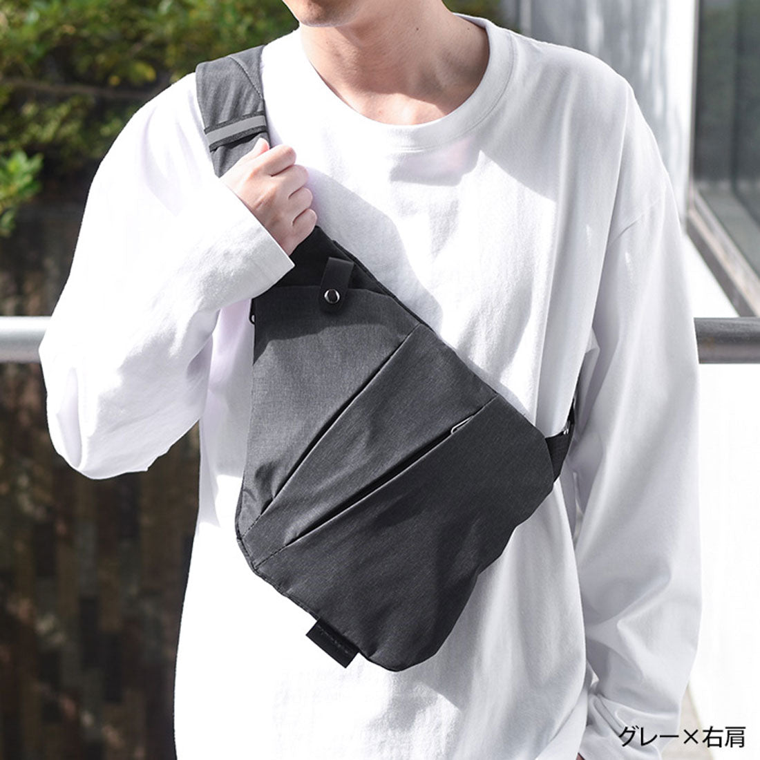 Real Style Body Bag for Men and Women, Water-Resistant, Slim, Multi-Pocket, Small Size A5, Lightweight, Casual, Travel, Outdoor, Walking, Crossbody, Plain
