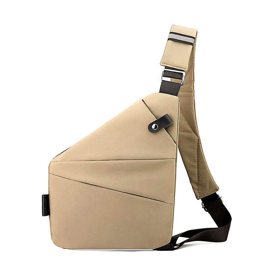 Real Style Body Bag for Men and Women, Water-Resistant, Slim, Multi-Pocket, Small Size A5, Lightweight, Casual, Travel, Outdoor, Walking, Crossbody, Plain