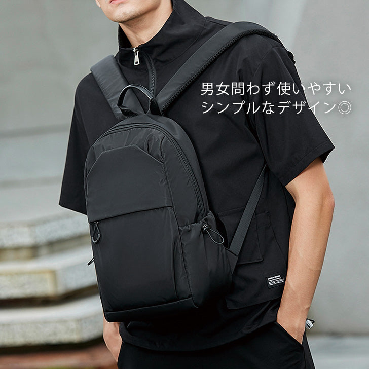 リアルスタイル REAL STYLE リュック メンズ レディース 撥水 大容量 通勤 通学 黒 A4 軽量 軽い コンパクト シンプル 多収納 リュックサック 背面ポケット