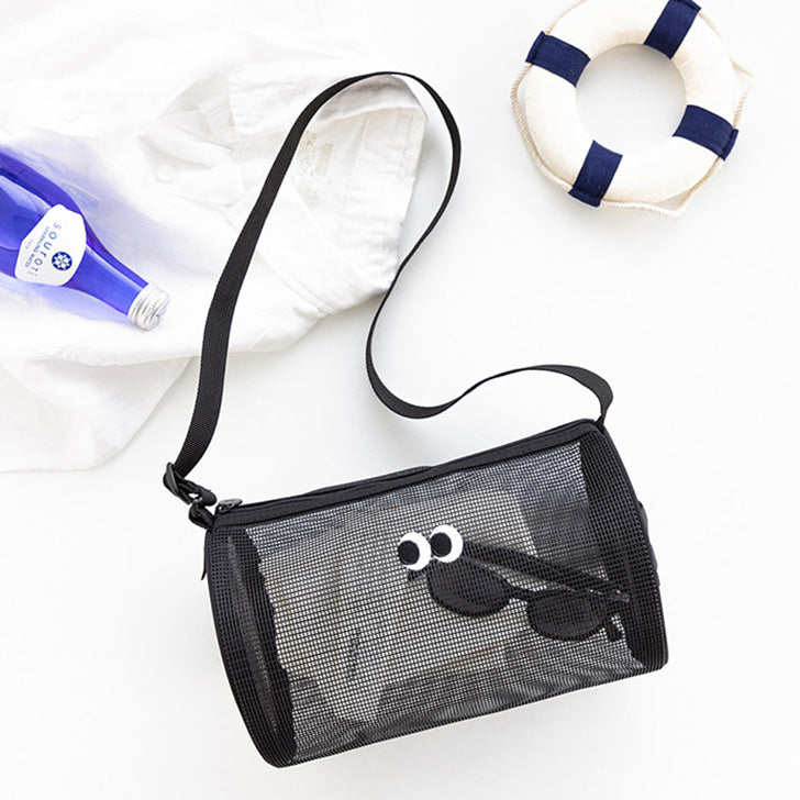 リアルスタイル REAL STYLE ショルダーバッグ メンズ レディース 子供 ミニ メッシュ 軽い 肩掛け ドラムバッグ レジャー 海 プール 公園 夏 目玉 かわいい 目玉デザイン