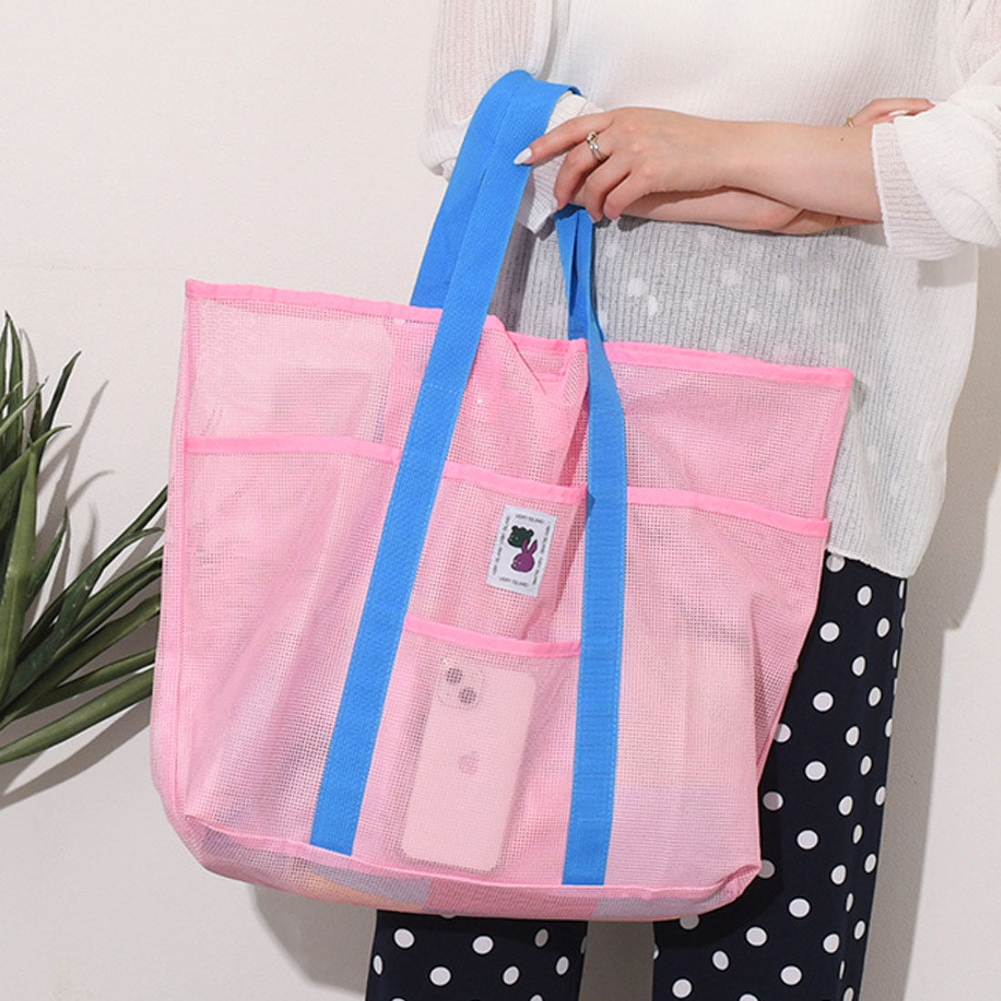 リアルスタイル REAL STYLE トートバッグ レディース メンズ メッシュ 大容量 スパバッグ 温泉バッグ サウナ 軽い 夏 海 プール 大きめ 無地 シンプル レジャー